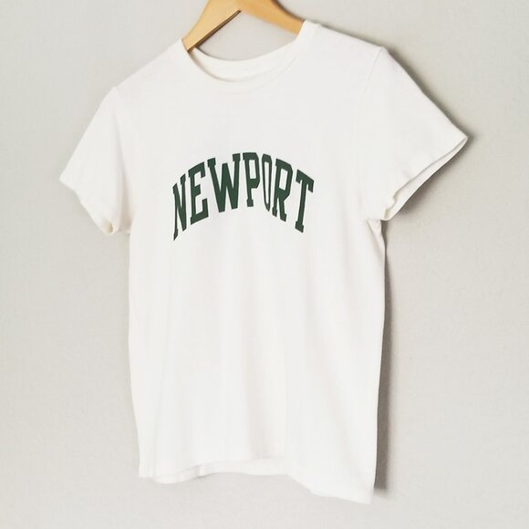 Brandy Melville John Galt Cream New Port Short Sleeve T Shirt Tee 100% Cotton OS - Picture 10 of 10